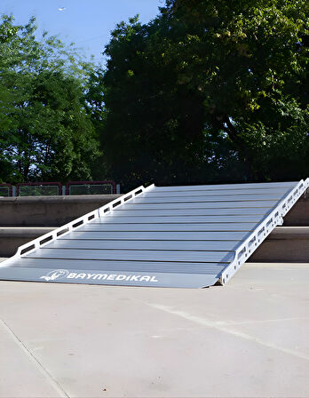 Engelli Rampası | Katlanır, Portatif, Kaymaz Yüzeyli, Yüksek Taşıma Kapasiteli 220x90cm