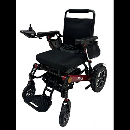 Poylin Akülü Tekerlekli Sandalye | Ultra Hafif Katlanabilir Alüminyum ve Lityum Pil P206S