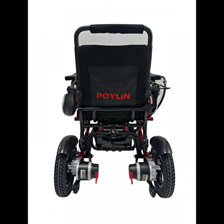 Poylin Akülü Tekerlekli Sandalye | Ultra Hafif Katlanabilir Alüminyum ve Lityum Pil P206S