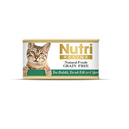 Nutri Feline Tahılsız Ton Balık Tavuk Ciğerli Kedi