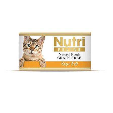 Nutri Feline Tahılsız Sığır Etli Kedi Konservesi 85 Gr