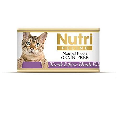 Nutri Feline Tahılsız Tavuk Etli Hindili Kedi Kons