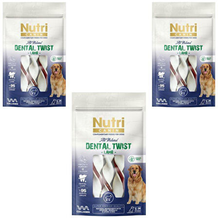 Nutri Canin Dental Twist Kuzulu Diş Sağlığı Köpek Ödülü 80 Gr x 3 Adet