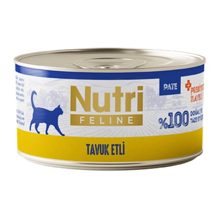 Nutri Feline Adult Pate 70Gr Tavuk Etli 6 Adet Yaş Yetişkin Kedi Maması