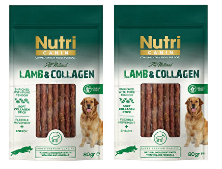 Nutri Canin Kuzu Etli ve Kolajenli Tahılsız Köpek Et Ödülü 80 Gr. X 2 Adet