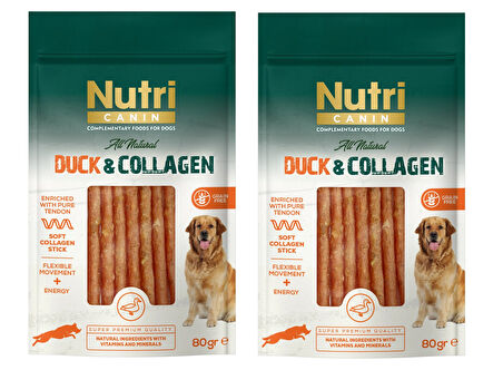 Nutri Canin Ördek Etli ve Kolajenli Tahılsız Köpek Et Ödülü 80 Gr. X 2 Adet