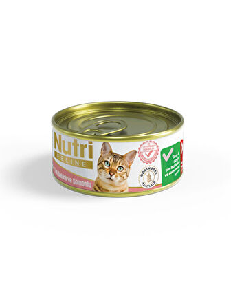 Nutri Feline 85Gr Ton Balıklı Somonlu 32Adet Yaş Kedi Maması