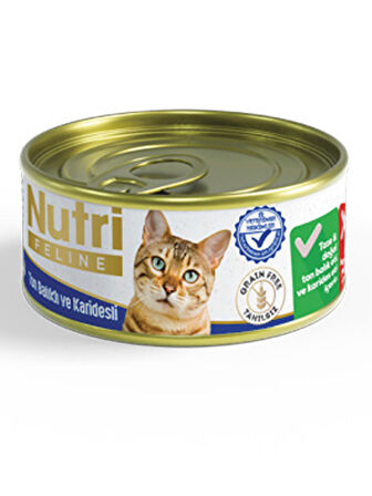 Nutri Feline 85Gr Ton Balıklı Karidesli Tahılsız 32Adet Yaş Kedi Maması