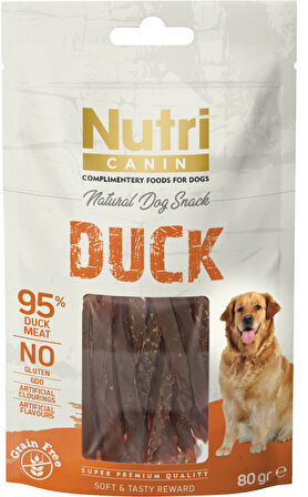 Nutri Canin 80Gr %100 Doğal Etten Natural Dog Snack Ördek Etli Atıştırmalık 14Adet Köpek Ödülü 