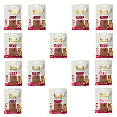 Nutri Canin 80Gr %100 Doğal Etten Natural Dog Snack Sığır Etli Atıştırmalık 14Adet Köpek Ödülü 