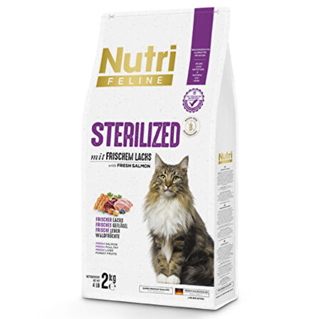Nutri Feline 2Kg Yetişkin Somon Etli Adult Sterilized Kedi Maması