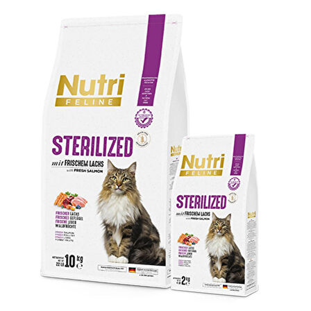 Nutri Feline 2Kg Yetişkin Somon Etli Adult Sterilized Kedi Maması