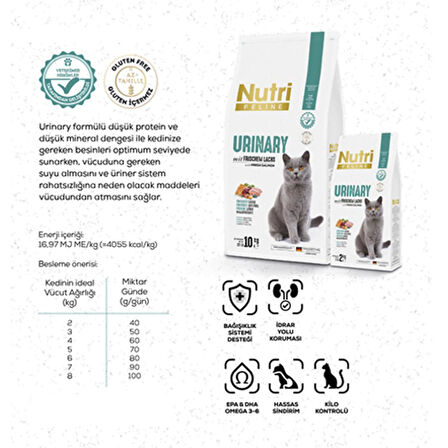 Nutri Feline 2Kg Yetişkin Somon Etli  Adult Urinary Kedi Maması