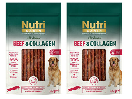 Nutri Canin Sığır Etli ve Kolajenli Tahılsız Köpek Et Ödülü 80 Gr. X 2 Adet