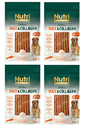 Nutri Canin Ördek Etli ve Kolajenli Tahılsız Köpek Et Ödülü 80 Gr. X 4 Adet