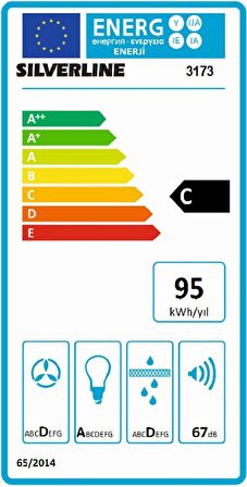 Silverline 3173 Quadro 60 CM Davlumbaz