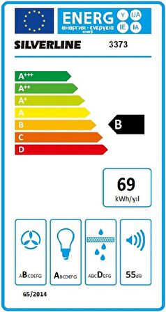 Silverline Misto 3373 Duvar Tipi 60 CM Davlumbaz-Gri