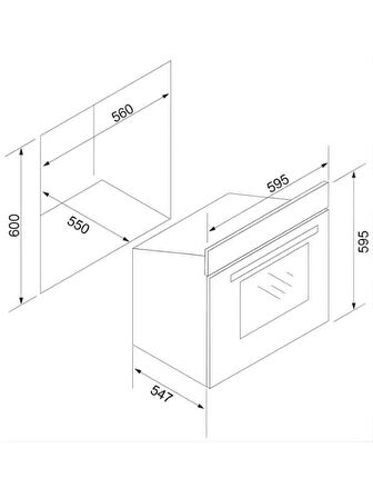 Silverline BO6502B02 72 Lt. Siyah Ankastre Fırın