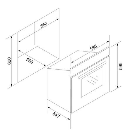Silverline BO6502S02 S2 Ankastre Fırın Gri