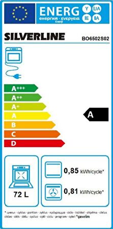 Silverline BO6502S02 S2 Ankastre Fırın Gri