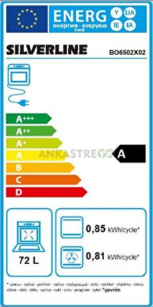 Silverline BO6502X02 Inox Ankastre Fırın