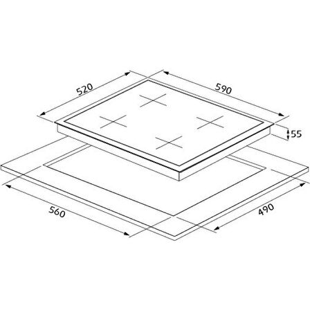 Silverline CS5343W01 60 CM Ankastre Ocak