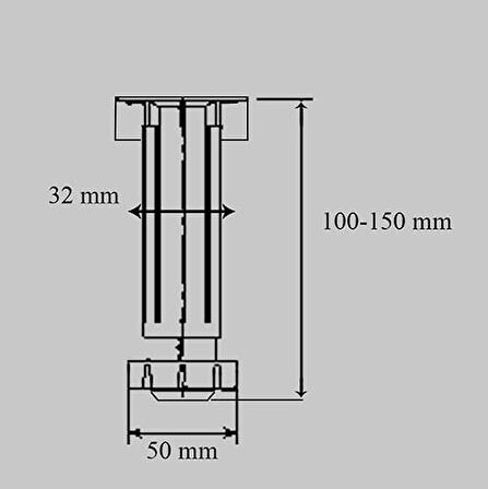 Ayarlı Mutfak Baza Ayağı Plastik Beyaz 10-15cm (4 Adet)
