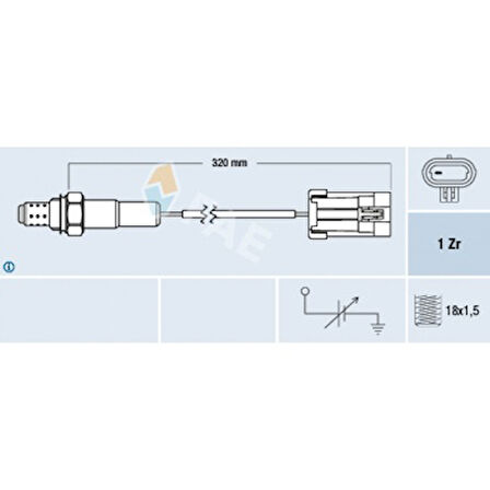 Opel Oksıjen Sensoru X14xe X16xe Corsa B Astra F << 1996 - Fae 77102
