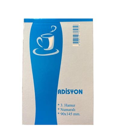 Tek Nüsha Adisyon ve Sipariş Fişi 15x9 cm (50 Cilt) Kafe Restoran Bloknotu