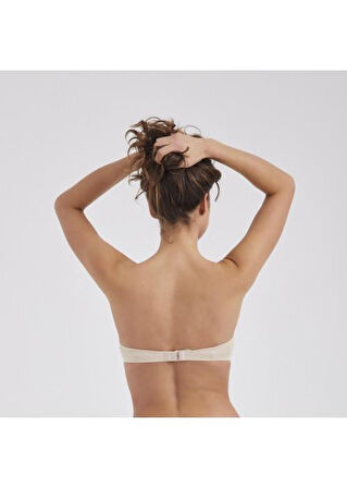 Moonlight 2905 Ten Balenli Desteksiz Soft Kap Straplez Sütyen 