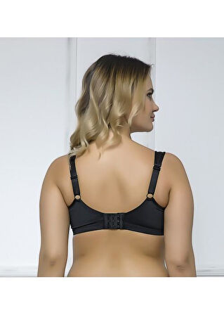 Moonlight 2119 Siyah Balenli 2 Beden Küçülten Kalın Askılı Toparlayıcı Sütyen 