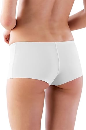 Moonlight 5002 Beyaz Pamuklu Lazer Kesim İz Yapmaz Boxer