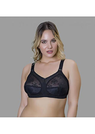Moonlight 2128 Siyah Balensiz Dantelli Toparlayıcı Sütyen 