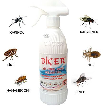 Biçer Bit Pire Kene Sprey Haşere İlacı 500 ml