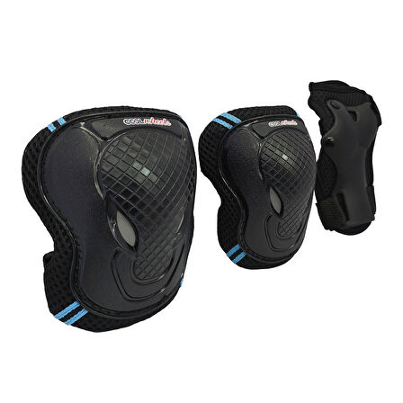 Cool Wheels Çocuk Scooter & Paten Koruma Seti – Kaliteli Dizlik ve Dirseklik Seti (S) Mavi FR37715
