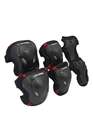 Cool Wheels Çocuk Scooter & Paten Koruma Seti – Kaliteli Dizlik ve Dirseklik Seti (S) Kırmızı FR37715