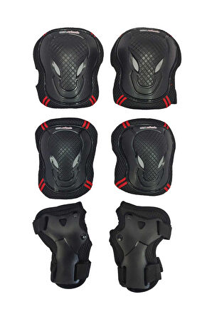 Cool Wheels Çocuk Scooter & Paten Koruma Seti – Kaliteli Dizlik ve Dirseklik Seti (S) Kırmızı FR37715