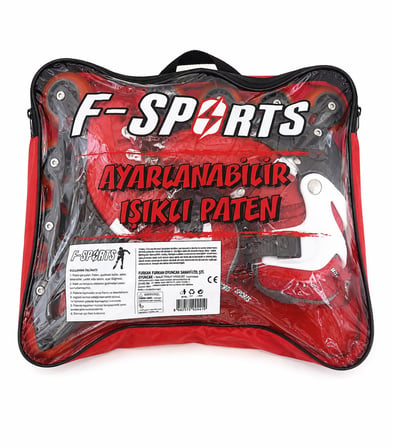 Ön Tekerlekler Led Işıklı Ayarlanabilir Pro Paten Kırmızı 35-38