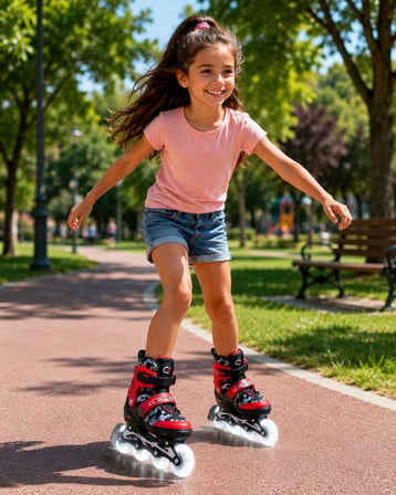 Arlina Home Kids Paten Kırmızı 30-33 Ayarlanabilir Led Işıklı