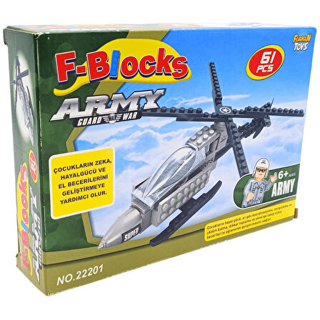 F-Blocks Asker Seri 61 Parça Lego Seti