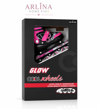 Arlina Home Kids Paten Pembe 30-33 Ayarlanabilir Işıklı