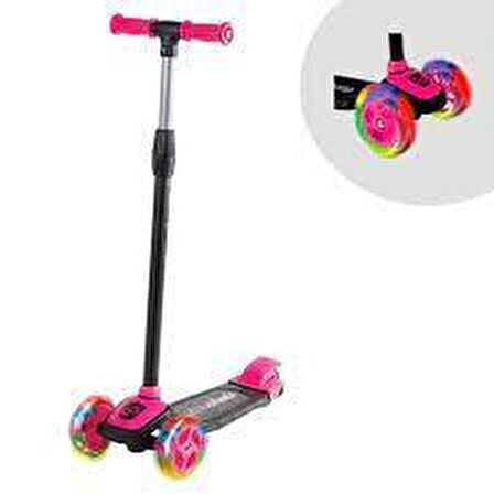 Cool Wheels 3+ Yaş 40 Kg Pembe Renk Işıklı Scooter