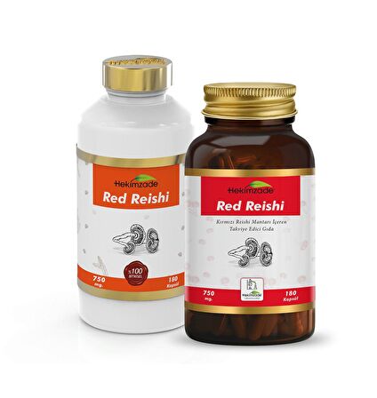 RED REİSHİ 180 KAPSÜL 750mg - Kırmızı Reishi Mantarı İçeren Takviye Edici Gıda