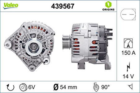 Bmw Alternator Sarj Dinamosu 12v 150a Bmw M47 M57 E46 E83 E53 - Valeo 439567
