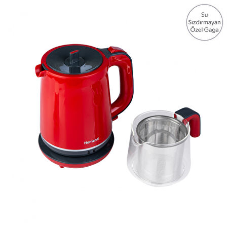 Homend Royaltea 1731H 1800 W Cam Demlikli Plastik 1.9 lt Elektrikli Çay Makinesi 