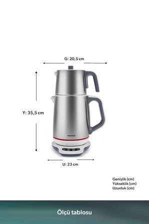Homend Royaltea 1709H Konuşan Çay Makinesi (Dokunmatik Baza)
