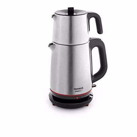 Homend Royaltea 1711H 2000 W Çelik 1.9 lt Elektrikli Çay Makinesi 