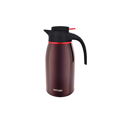 Emsan Gama 12 Saat Sıcak ve Soğuk Tutan Çelik Termos Bordo 2 Litre