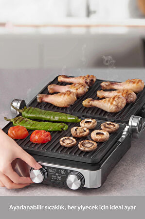 Homend Grilliant 1340H Inox Gövde Döküm Plaka Tost ve Izgara Makinesi