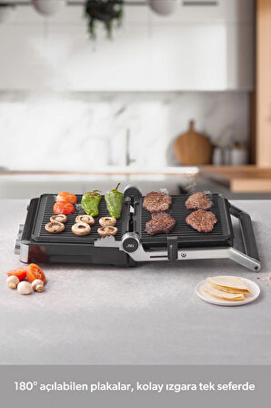 Homend Grilliant 1340H Inox Gövde Döküm Plaka Tost ve Izgara Makinesi